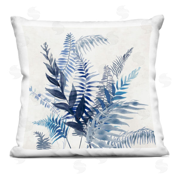 stupell industries Jacob Q | Overlapping Blue Fronds Printed Throw Pillow