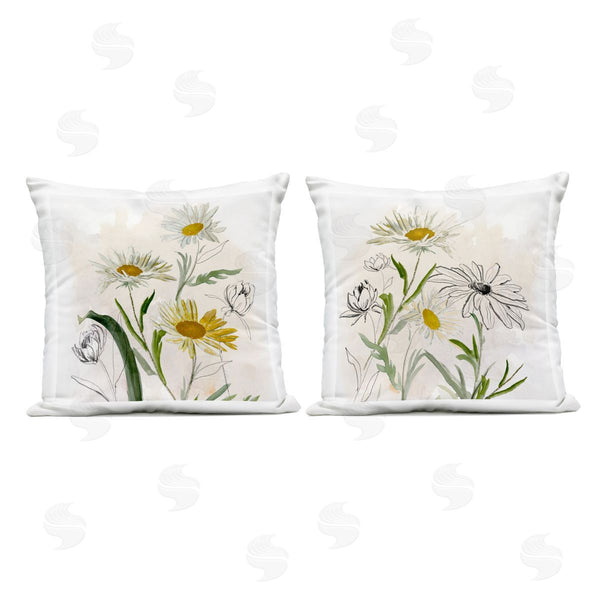 Stupell Industries Jacob Q | Pure And Simple Daisies Printed Throw Pillow Set