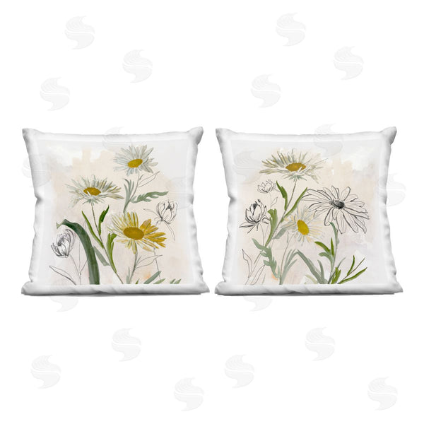 stupell industries Jacob Q | Pure and Simple Daisies Printed Throw Pillow Set