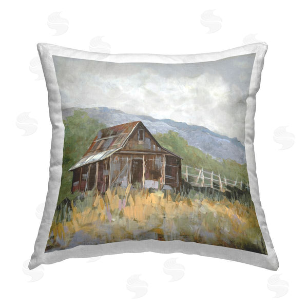 stupell industries Jacob Q | Rustic Rural Lodge Printed Throw Pillow
