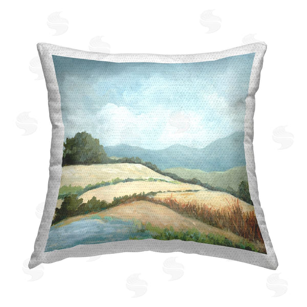 Stupell Industries Jacob Q | Scenic Rural Hills Printed Throw Pillow