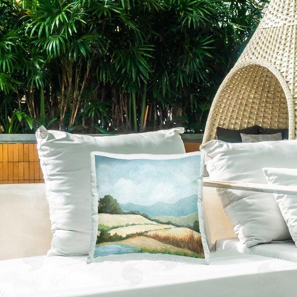 Stupell Industries Jacob Q | Scenic Rural Hills Printed Throw Pillow