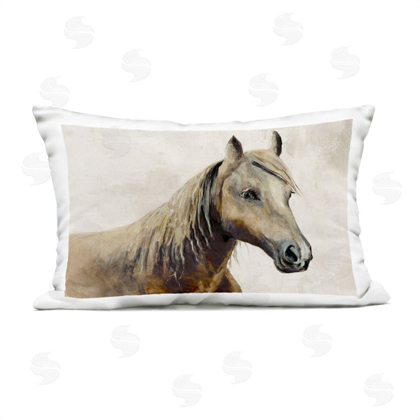 Stupell Industries Jacob Q | Sea Biscuit Horse Portrait Printed Throw Pillow