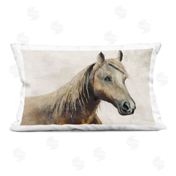 stupell industries Jacob Q | Sea Biscuit Horse Portrait Printed Throw Pillow