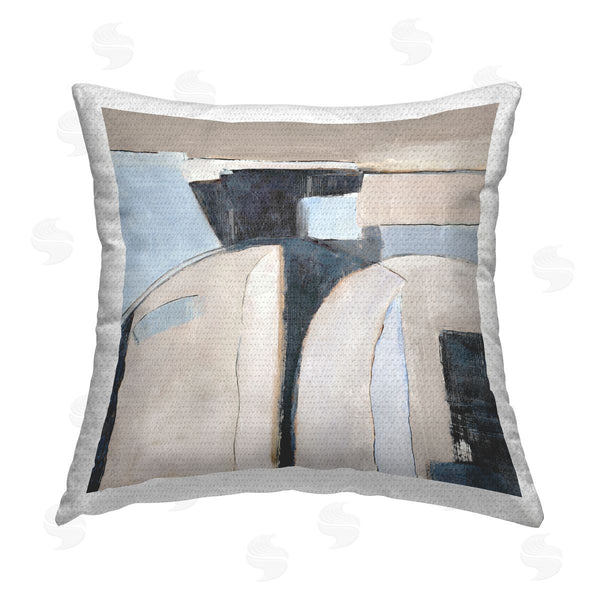 Stupell Industries Jacob Q | Southwestern Beige & Grey Printed Throw Pillow