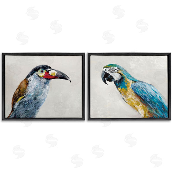 Stupell Industries Jacob Q | Toucan And Parrot Portrait