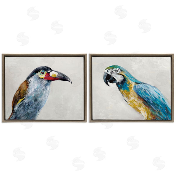 Stupell Industries Jacob Q | Toucan And Parrot Portrait