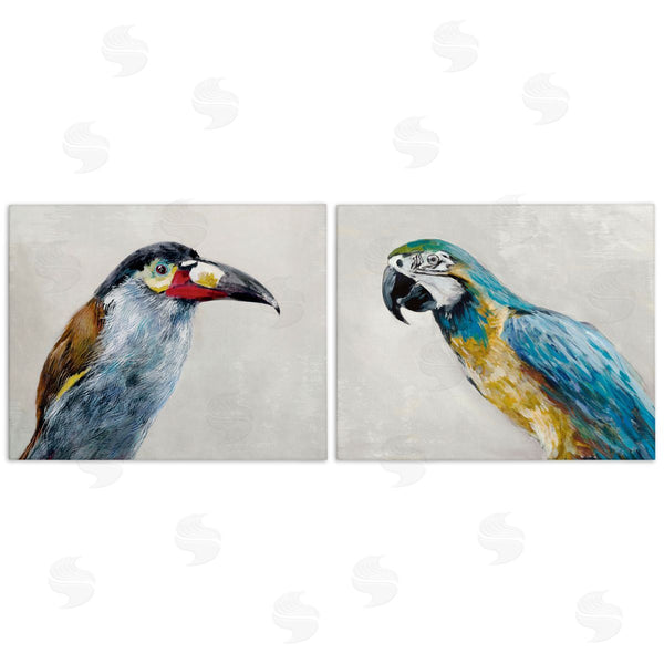 stupell industries Jacob Q | Toucan And Parrot Portrait