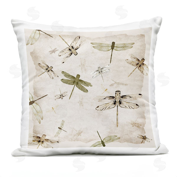 Stupell Industries Jacob Q | Vintage Grace Dragonflies Printed Throw Pillow