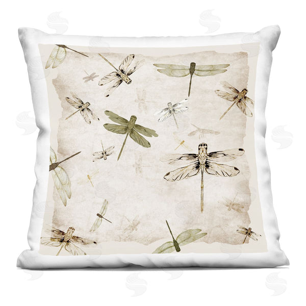 stupell industries Jacob Q | Vintage Grace Dragonflies Printed Throw Pillow