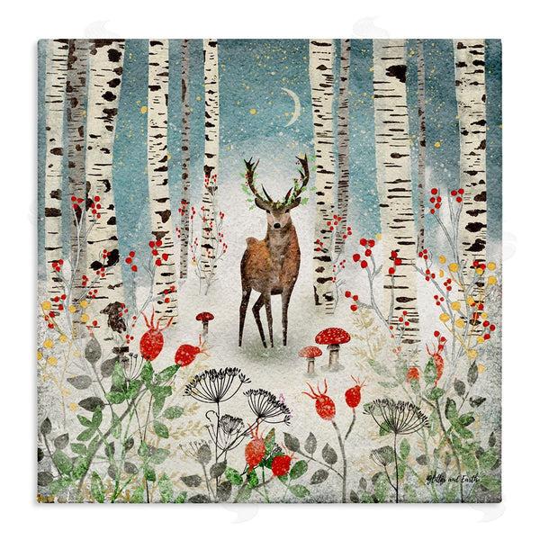 stupell industries Jacqueline Wild | Deer In Nighttime Birch Forest Wall Art