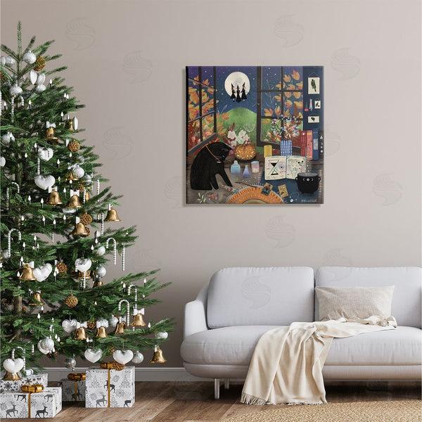 Stupell Industries Jacqueline Wild | Halloween Witches Autumn Moon Wall Art