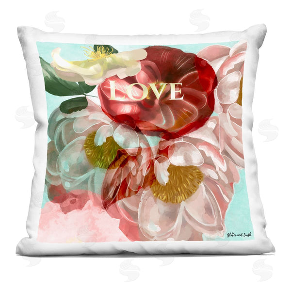 stupell industries Jacqueline Wild | Love Vibrant Flower Blossoms Printed Throw Pillow