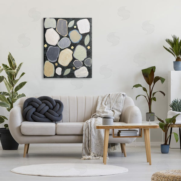 Stupell Industries Jade Reynolds | Abstract Pebbles & Leaves Wall Art