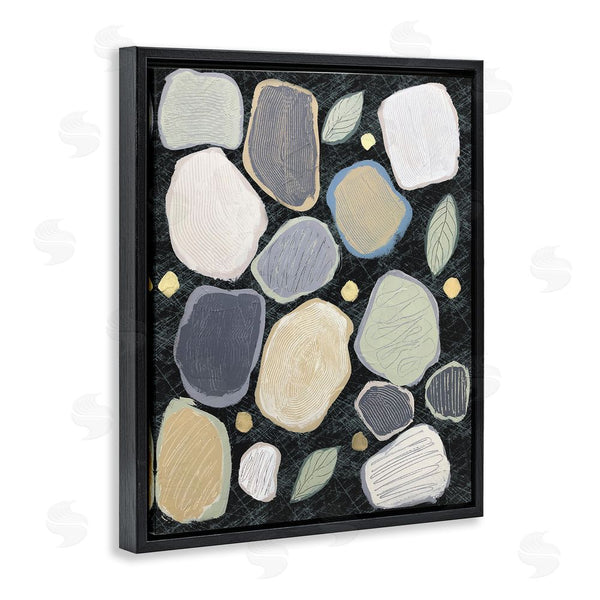 Stupell Industries Jade Reynolds | Abstract Pebbles & Leaves Wall Art