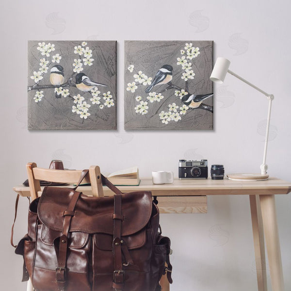 Stupell Industries Jade Reynolds | Chickadee Birds Flowering Branch Wall Art