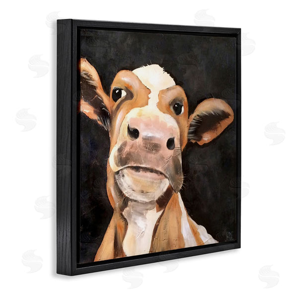 Stupell Industries Jade Reynolds | Country Cow On Black