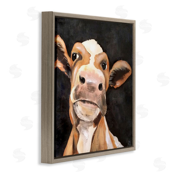 Stupell Industries Jade Reynolds | Country Cow On Black