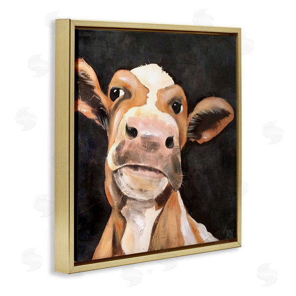 Stupell Industries Jade Reynolds | Country Cow On Black