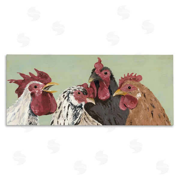 stupell industries Jade Reynolds | Four Roosters over Green Wall Art