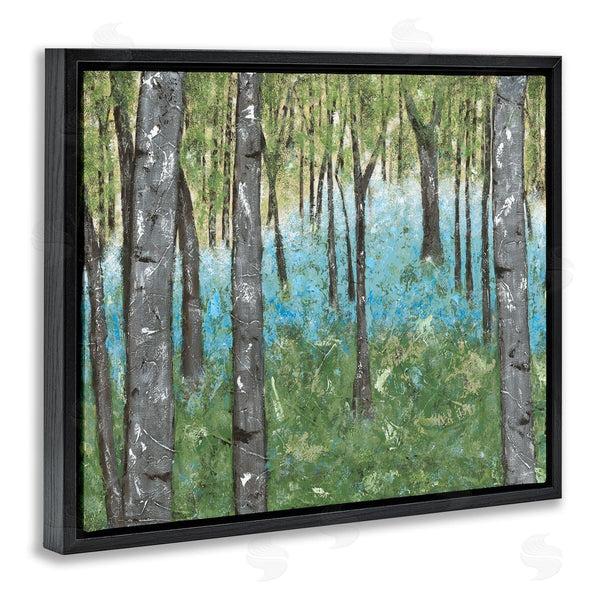Stupell Industries Jade Reynolds | Mystic Tree Forest Blue Hazy Waters Charming Rustic Wall Art
