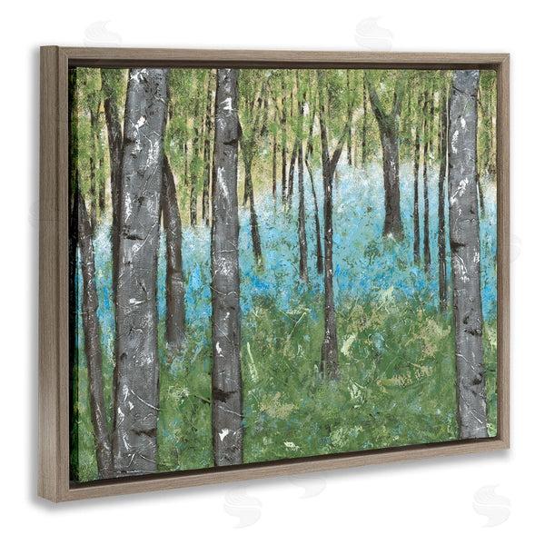 Stupell Industries Jade Reynolds | Mystic Tree Forest Blue Hazy Waters Charming Rustic Wall Art