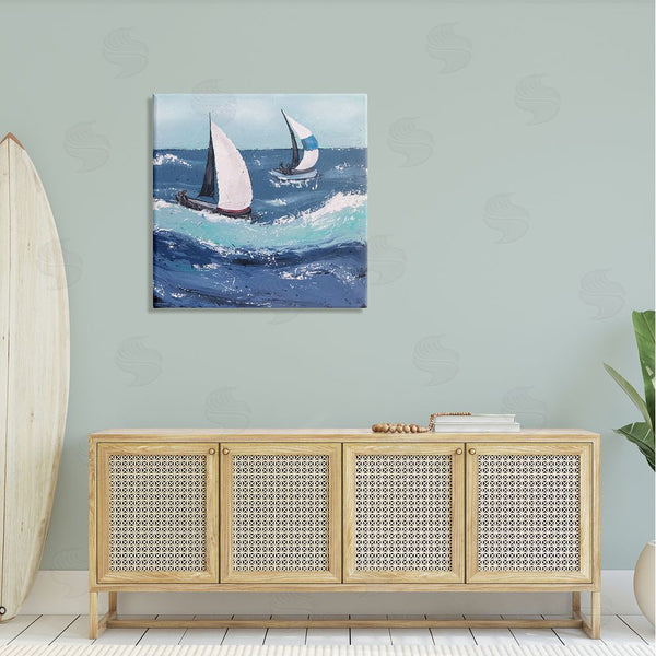 Stupell Industries Jade Reynolds | Sailing Sea Waves Splashing Wall Art