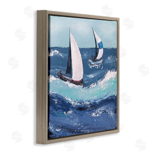 Stupell Industries Jade Reynolds | Sailing Sea Waves Splashing Wall Art