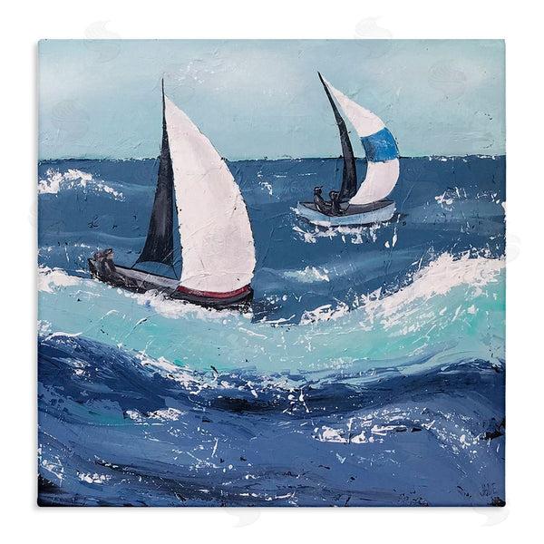 stupell industries Jade Reynolds | Sailing Sea Waves Splashing Wall Art