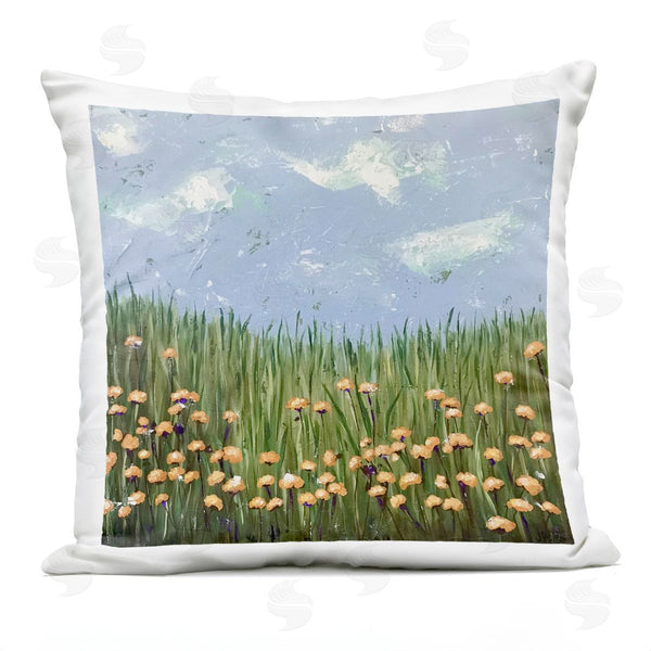 Stupell Industries Jade Reynolds | Sunscape Flower Meadow Printed Throw Pillow