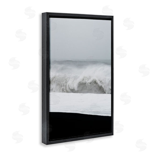 Stupell Industries Jade Sharp Photo | Beach Foam Crashing Wall Art