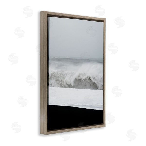 Stupell Industries Jade Sharp Photo | Beach Foam Crashing Wall Art