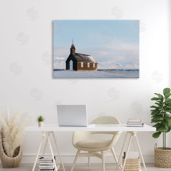 Stupell Industries Jade Sharp Photo | Church On Vast Snowscape