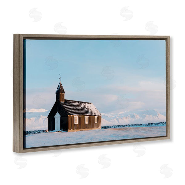 Stupell Industries Jade Sharp Photo | Church On Vast Snowscape