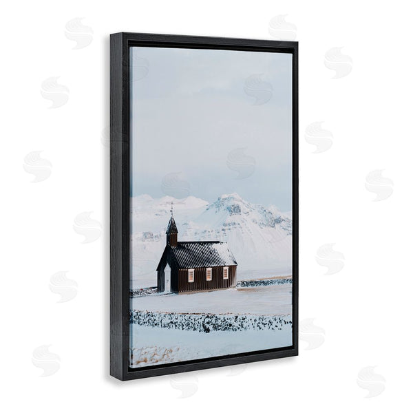 Stupell Industries Jade Sharp Photo | Icelandic Church Snowscape