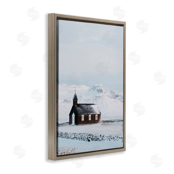 Stupell Industries Jade Sharp Photo | Icelandic Church Snowscape
