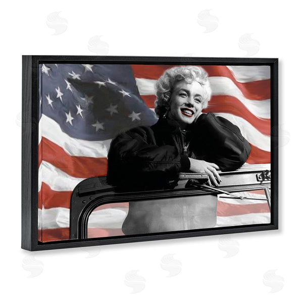 Stupell Industries Jadei Graphics | Marilyn & Waving Flag Wall Art
