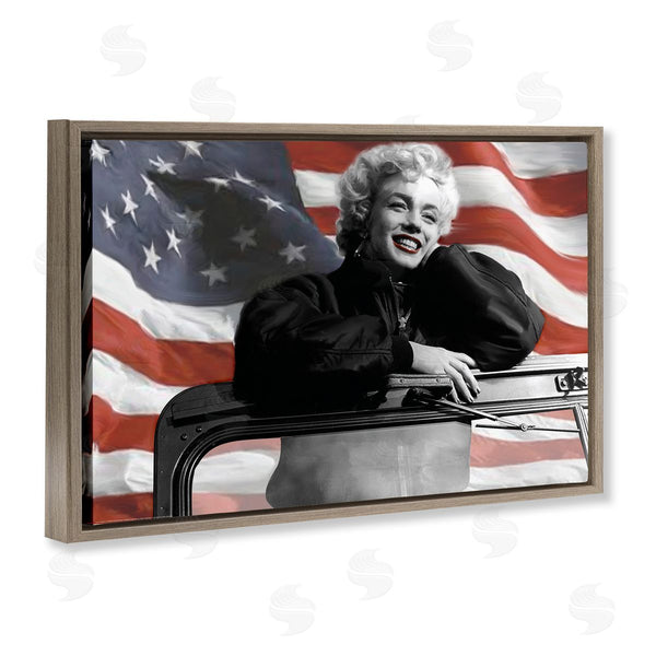 Stupell Industries Jadei Graphics | Marilyn & Waving Flag Wall Art