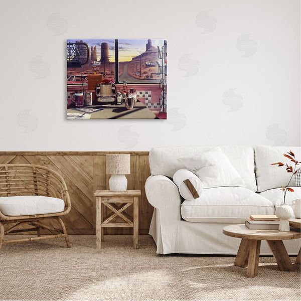 Stupell Industries Jadei Graphics | Quirky Canyon Diner Surreal Scenery Postcards Table Wall Art