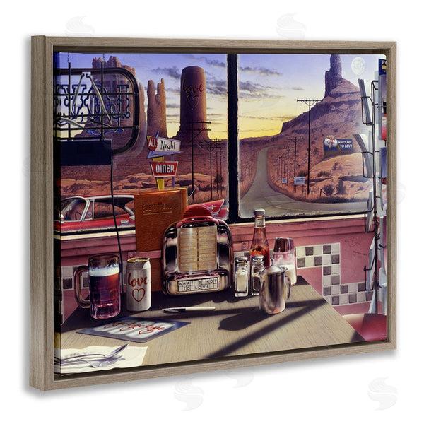 Stupell Industries Jadei Graphics | Quirky Canyon Diner Surreal Scenery Postcards Table Wall Art