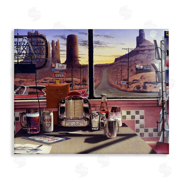 stupell industries Jadei Graphics | Quirky Canyon Diner Surreal Scenery Postcards Table Wall Art