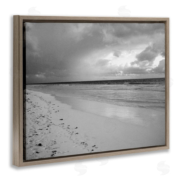 Stupell Industries Jairo Rodriguez | Beach Shore With Footprints Wall Art