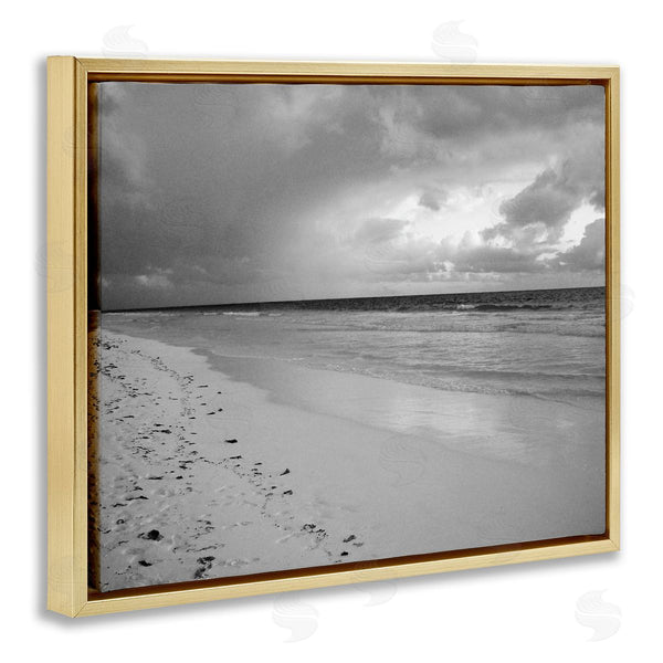 Stupell Industries Jairo Rodriguez | Beach Shore With Footprints Wall Art