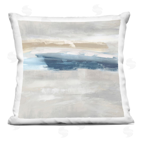 stupell industries Jake Messina | Blue Accent Abstract Composition Printed Throw Pillow