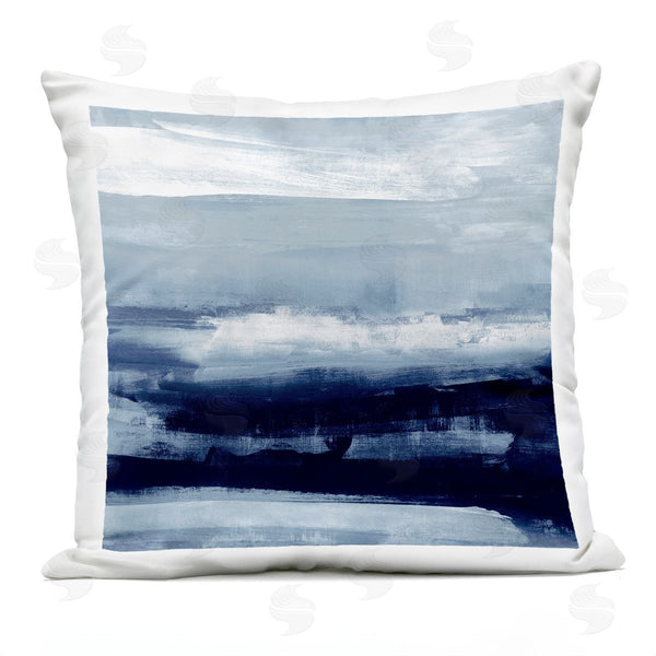 Stupell Industries Jake Messina | Blue White Brushed Landscape Printed Throw Pillow