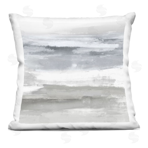 stupell industries Jake Messina | Contemporary Soft Grey Abstract Printed Throw Pillow
