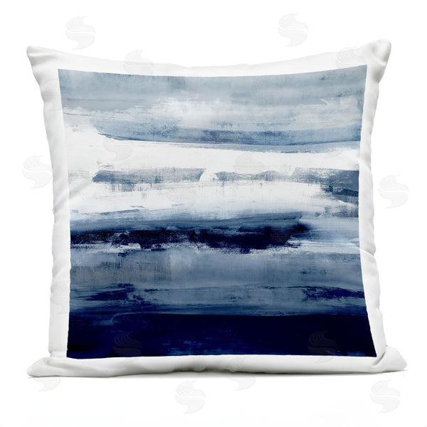 Stupell Industries Jake Messina | Deep Blue Abstract Brush Strokes Printed Throw Pillow