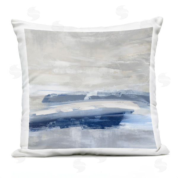 Stupell Industries Jake Messina | Grey Blue Abstract Composition Printed Throw Pillow