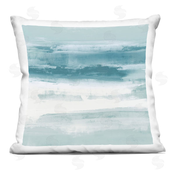 stupell industries Jake Messina | Icy Blue Modern Brush Strokes Printed Throw Pillow