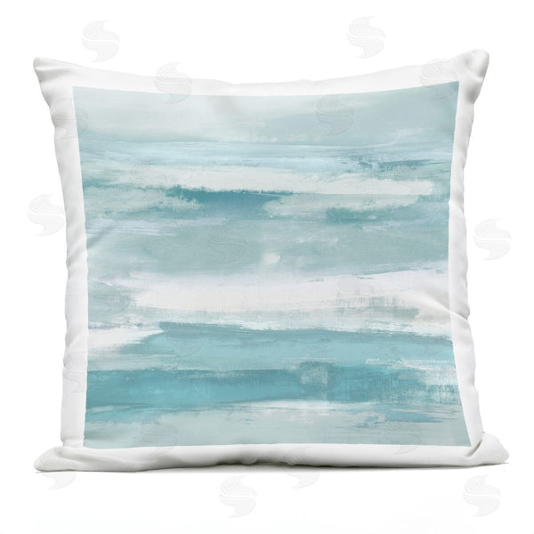 Stupell Industries Jake Messina | Turquoise White Brush Strokes Printed Throw Pillow